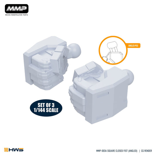 HWS - 1/144 Square Closed Fist (Angled) Set of 3