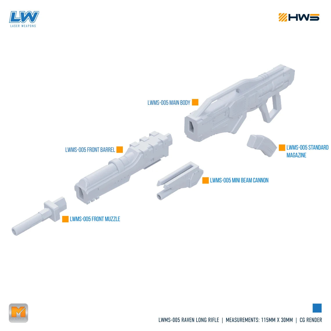 HWS - 1/144 Raven Long Rifle