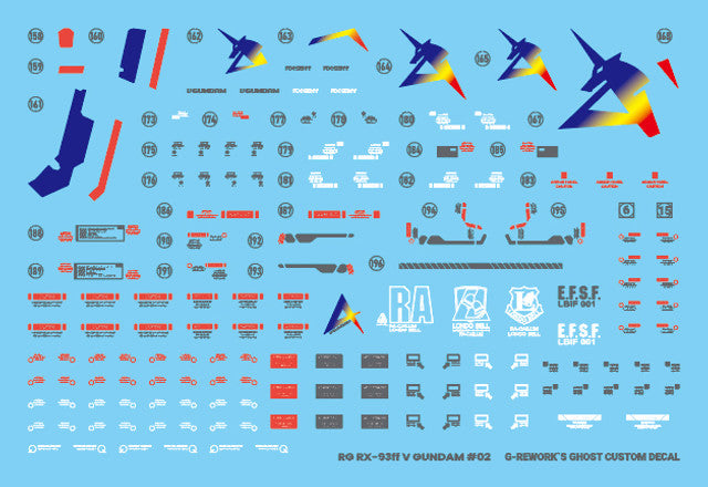 G-Rework - RG RX-93ff V (Nu) Gundam Waterslide Decals