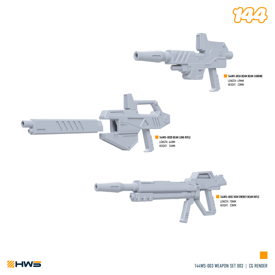 HWS - 1/144 Weapons Set #3 (Set of 3 Weapons)