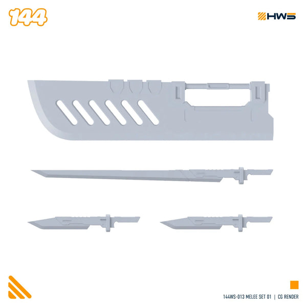 HWS - 1/144 Weapons Set #13 (Melee Set 01, Set of 4 Weapons)