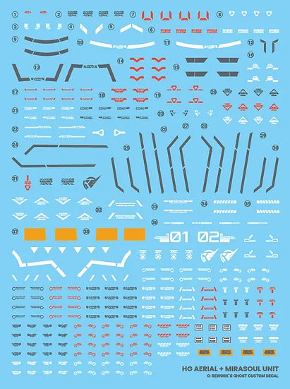 G-Rework - HG Aerial + Mirasoul Flight Unit Waterslide Decals