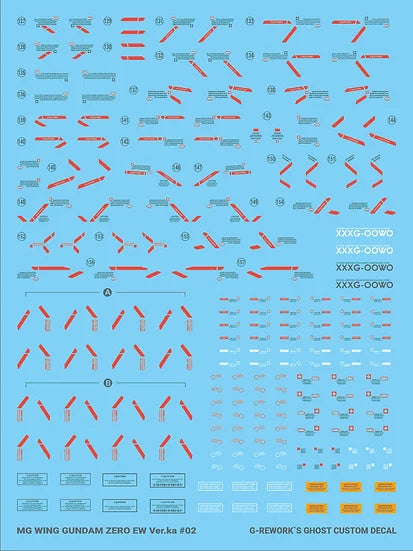G-Rework - MG Wing Zero EW Ver. Ka Waterslide Decals (V 2.0)