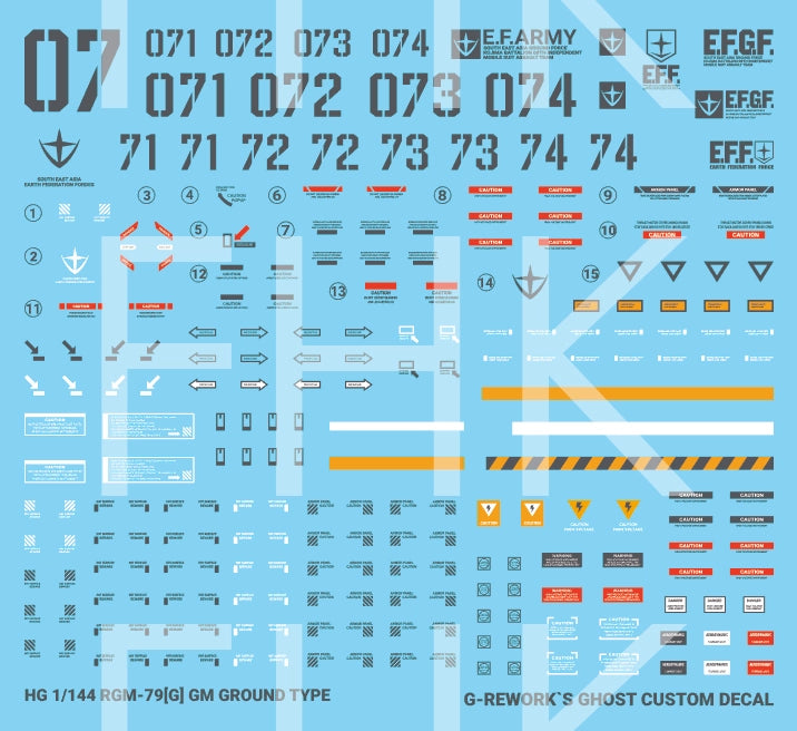 G-Rework - HG 07 Team Ground Type RGM-79G Waterslide Decals