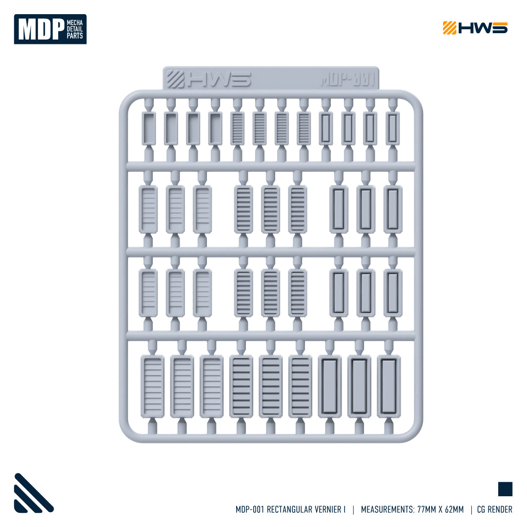HWS - Mecha Detail Parts 001 (Rectangular Verniers)