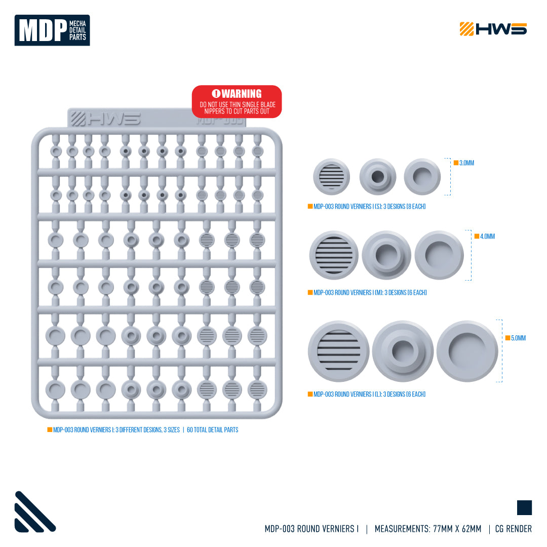 HWS - Mecha Detail Parts 003 (Round Verniers I)