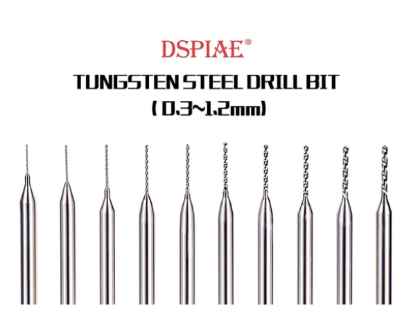DSPIAE - DB-03 Tungsten Steel Drill Bits (Set of 10)