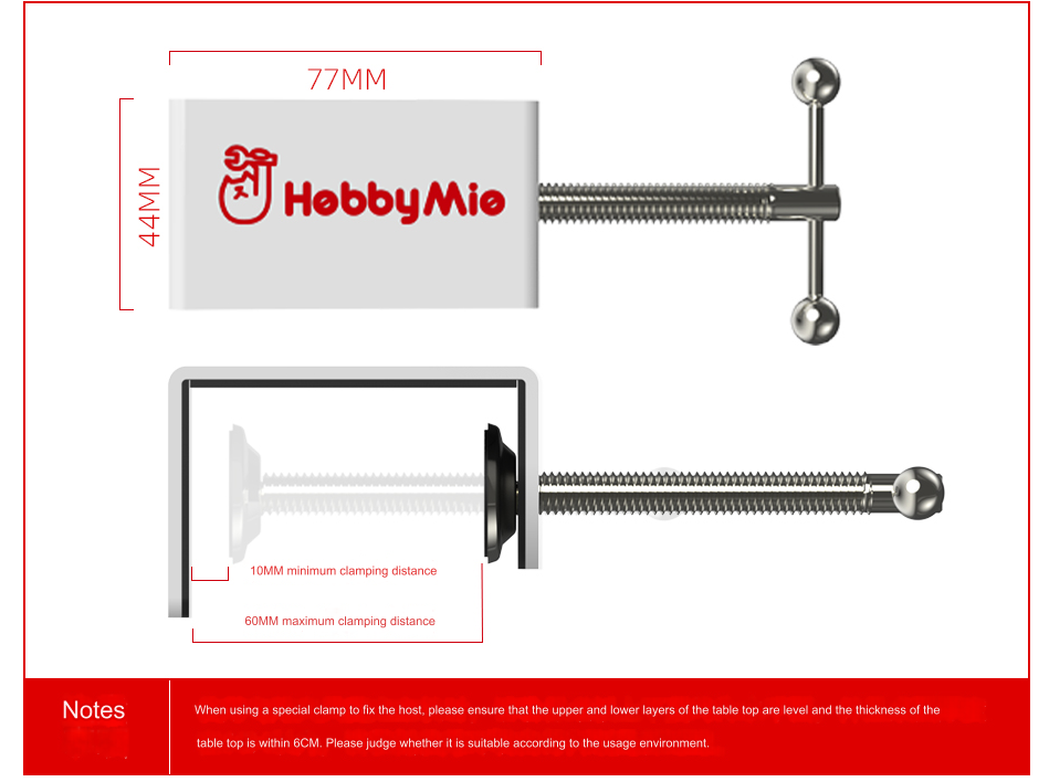 Hobby Mio - Table Bracket for Paint Shaker 2.0