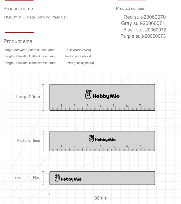 Hobby Mio - Metal Sanding Stick Set