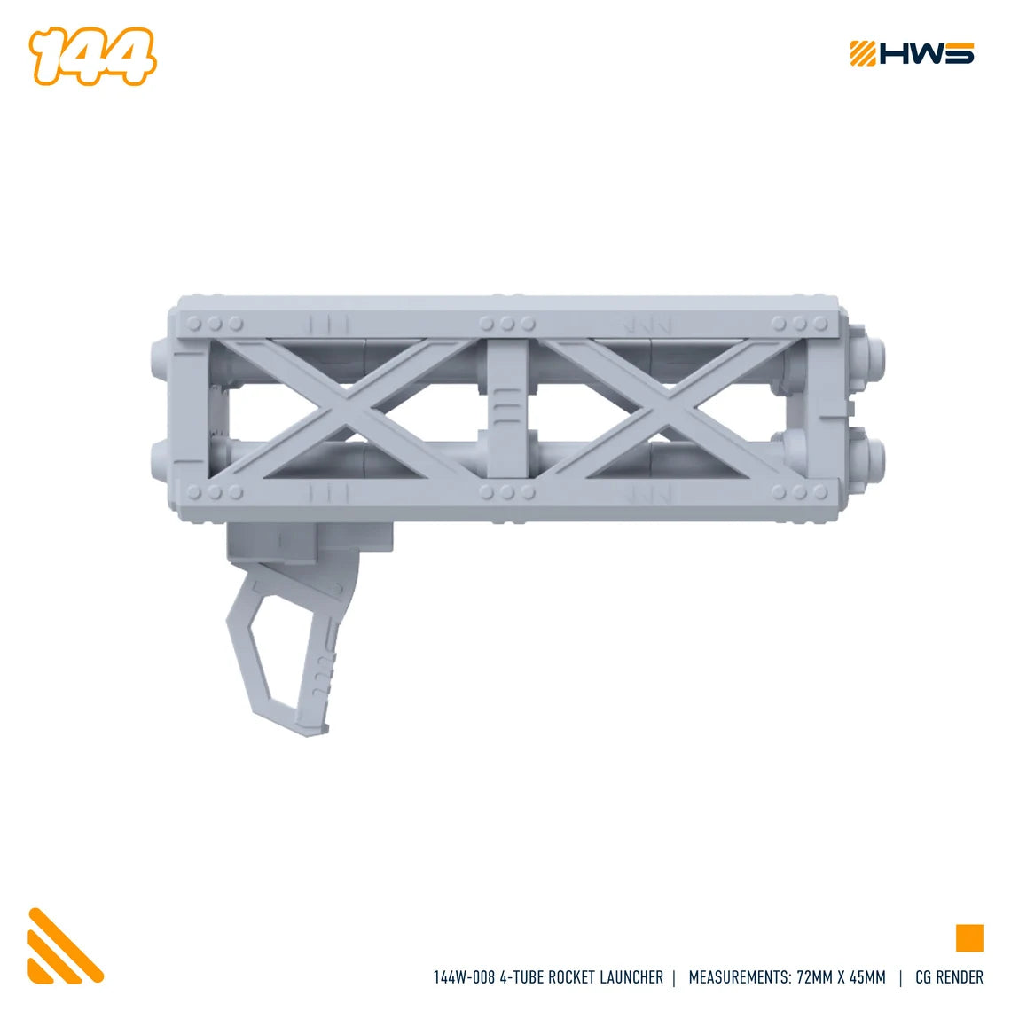 HWS - 1/144 4-Tube Rocket Launcher