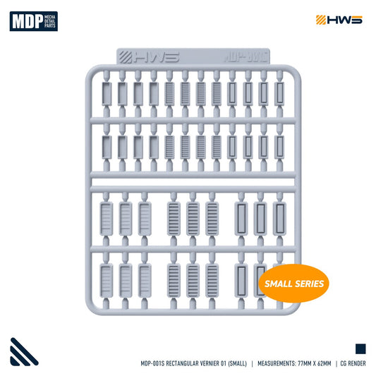 HWS - Mecha Detail Parts 001S (Rectangular Verniers - SMALL)