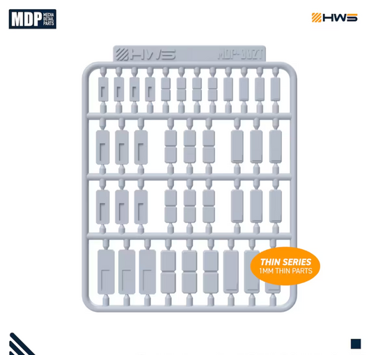 HWS - Mecha Detail Parts 002T (Rectangular Armour Plates I - THIN)