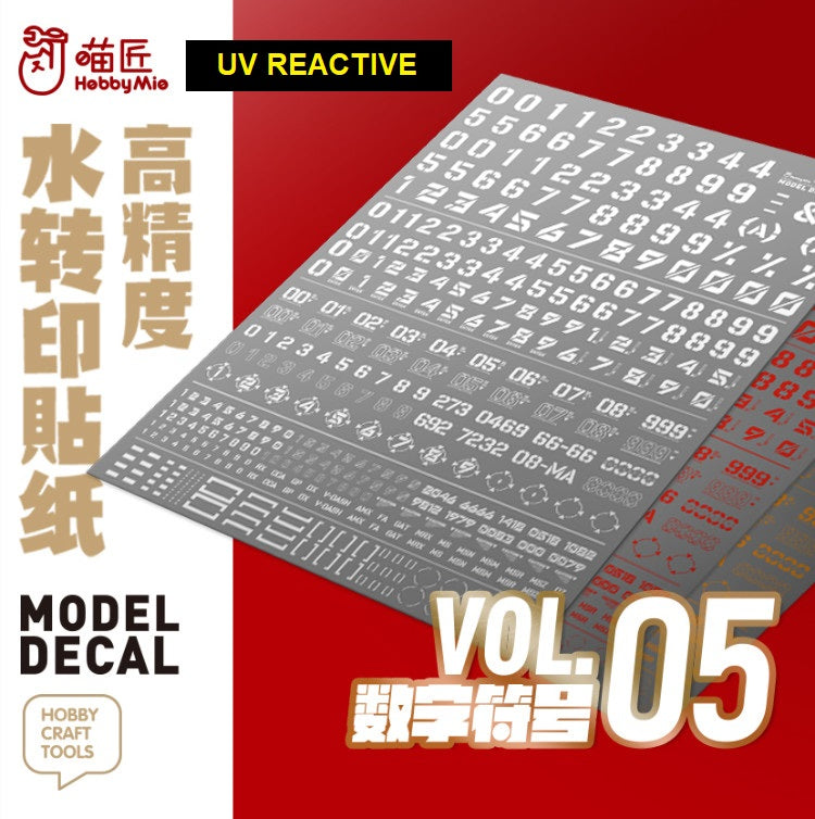 Hobby Mio - Waterslide Decals Vol 5: Numbers Decals (UV)