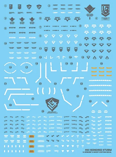 G-Rework - HG Heindree Sturm Waterslide Decals