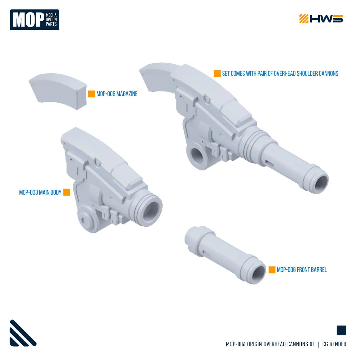 HWS - 1/144 Overhead Cannon Set 01