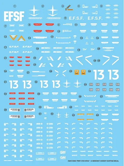 G-Rework - MG RGM-79SP GM Sniper 2 (Lydo Wolf) Waterslide Decals