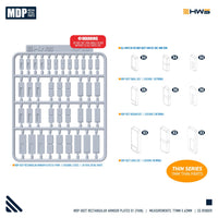 HWS - Mecha Detail Parts 002T (Rectangular Armour Plates I - THIN)