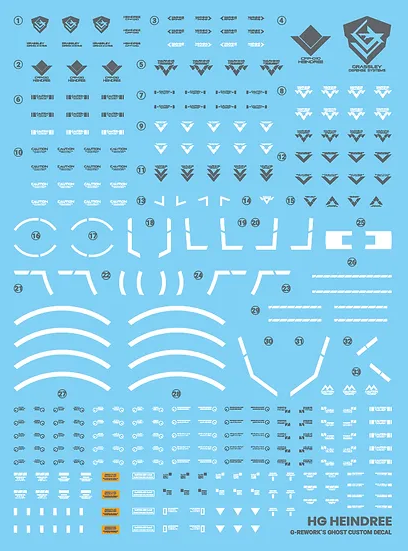 G-Rework - HG Heindree Waterslide Decals