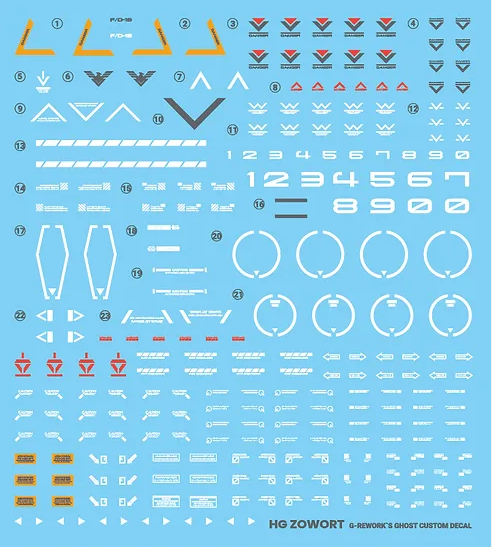 G-Rework - HG Zowort Waterslide Decals