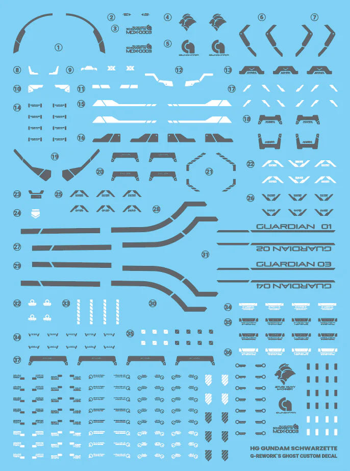 G-Rework - HG Schwarzette Waterslide Decals