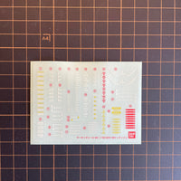 Spare Parts - MG Sinanju (OVA Ver) Sticker Sheet