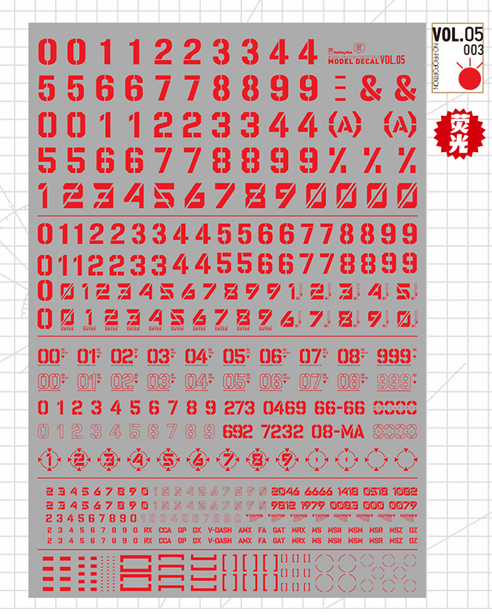 Hobby Mio - Waterslide Decals Vol 5: Numbers Decals (UV)