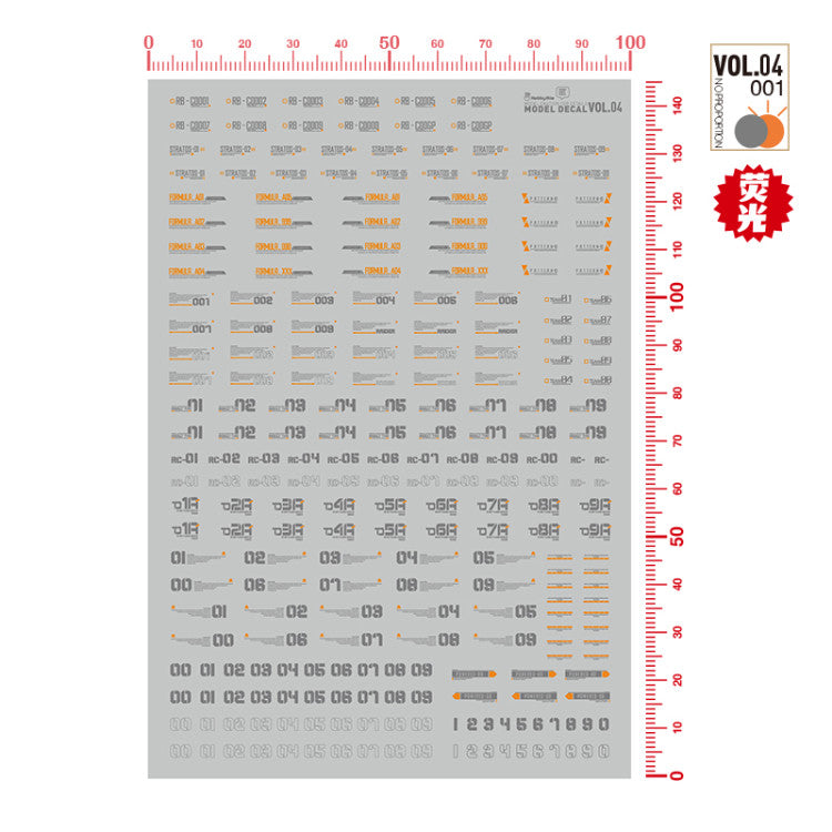 Hobby Mio - Waterslide Decals Vol 4: Caution Decals (UV)