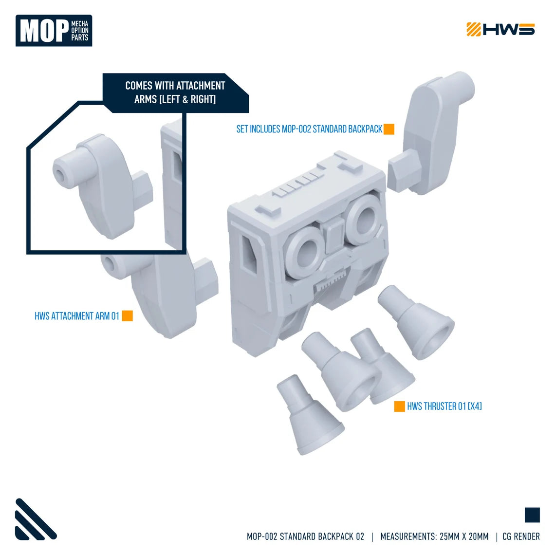 HWS - 1/144 Overhead Cannon Set 01