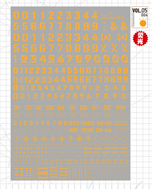 Hobby Mio - Waterslide Decals Vol 5: Numbers Decals (UV)