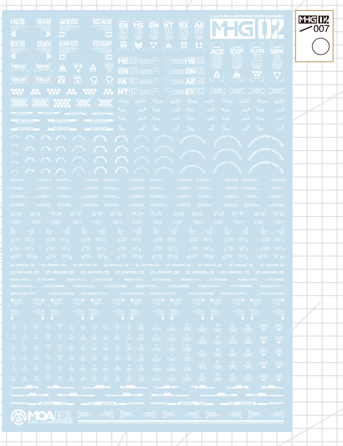 Hobby Mio - Waterslide Decals MHG Series 2: Caution Decals (Metallic and UV)