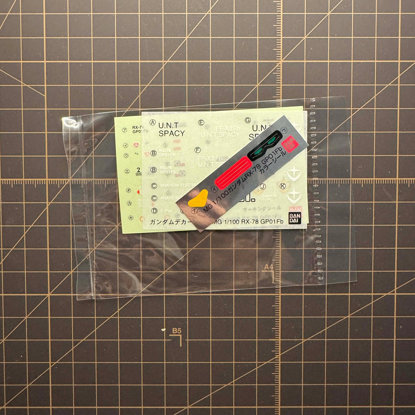 Spare Parts - MG GP01 FULL BURNERN Stickers + Dry Transfers SET