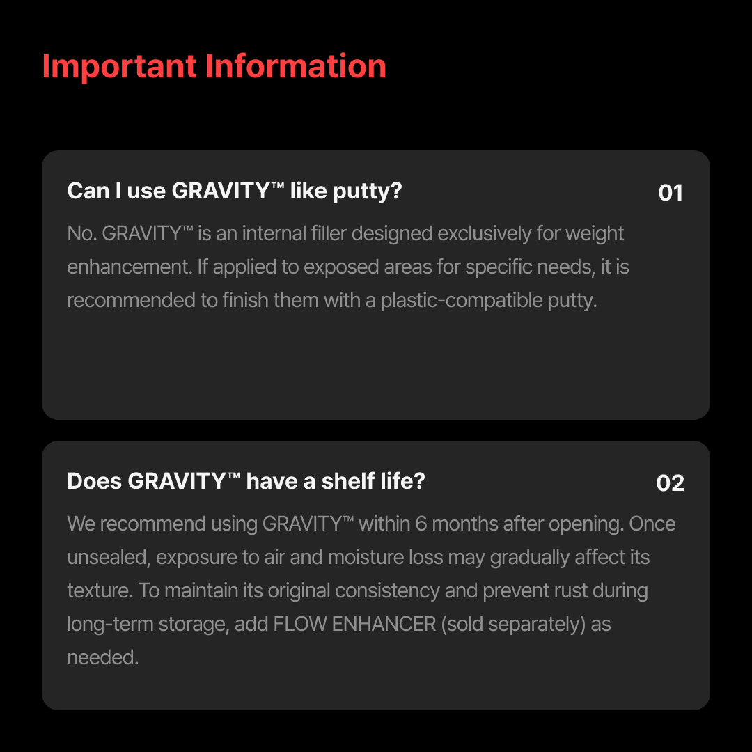 Gunprimer - GRAVITY Weight Filler (SINGLE UNIT)