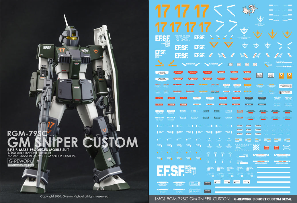 G-Rework - MG RGM-79SC GM Sniper Custom Waterslide Decals