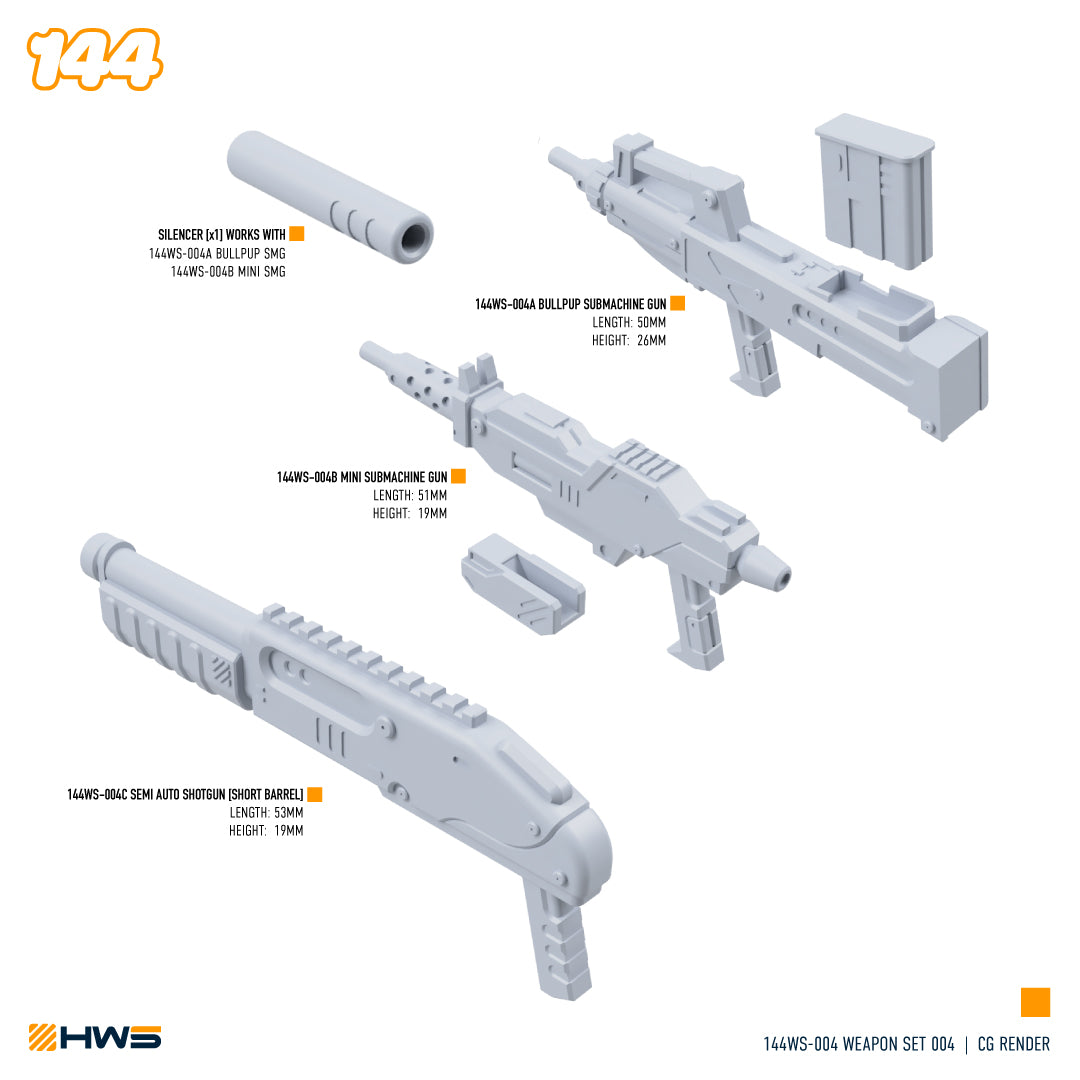 HWS - 1/144 Weapons Set #4 (Set of 3 Weapons)