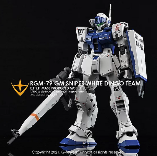 G-Rework - MG RGM-79SP GM SNIPERII [WHITE DINGO] Waterslide Decals