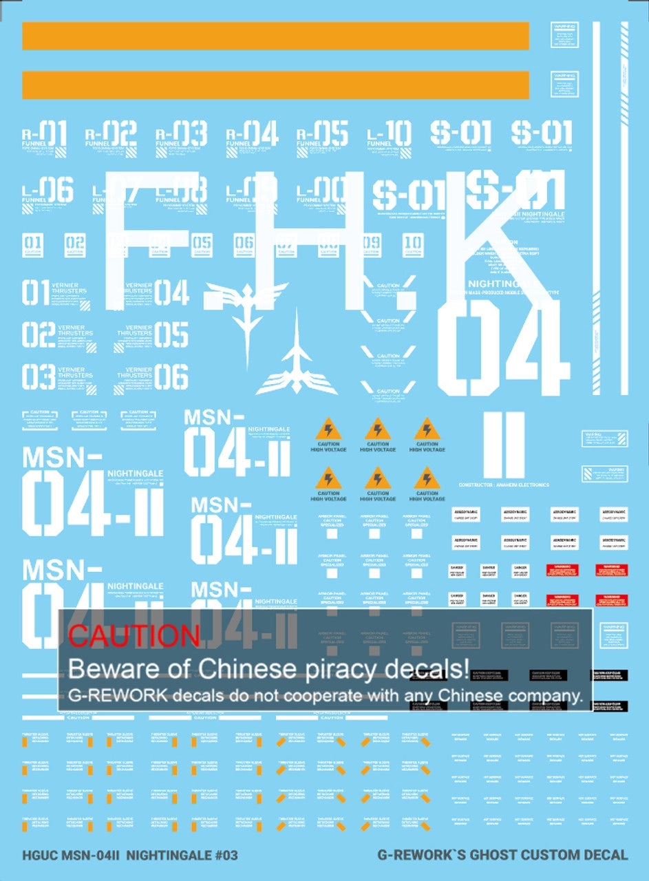 G-Rework - HG Nightingale Waterslide Decals