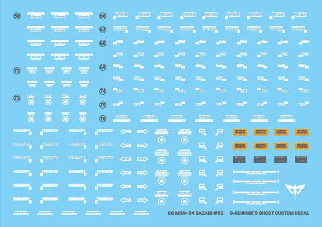 G-Rework - RG MSN-04 Sazabi Waterslide Decals (V2.0)