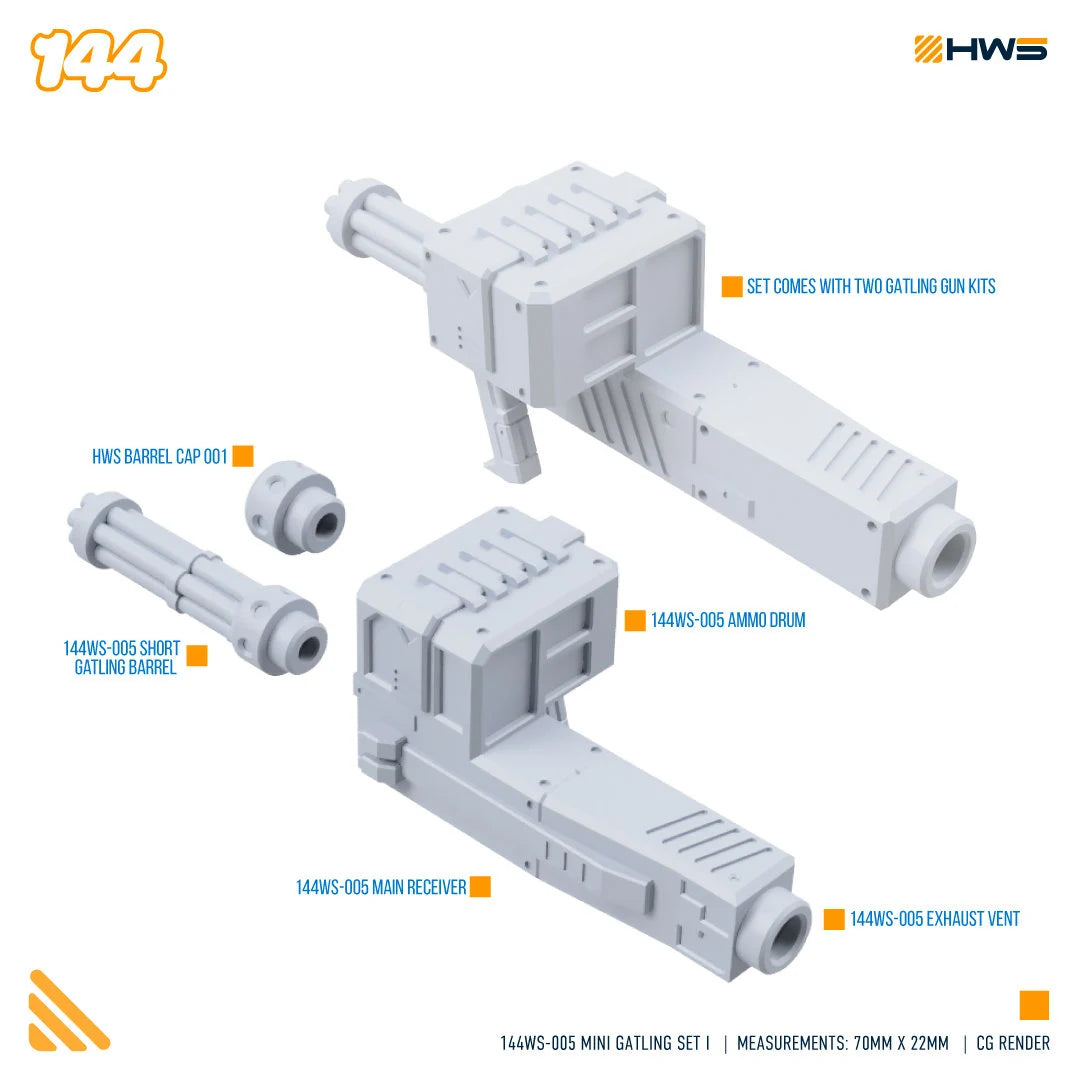 HWS - 1/144 Mini Gatling Gun Set