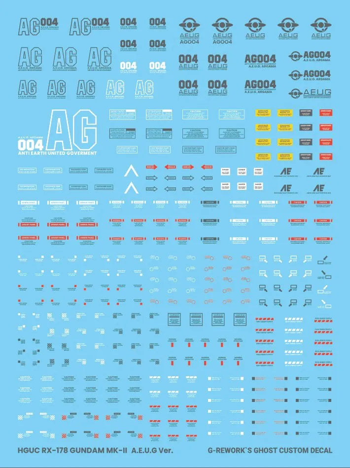 G-Rework - HG Gundam MK-2 (A.E.U.G.) Waterslide Decals