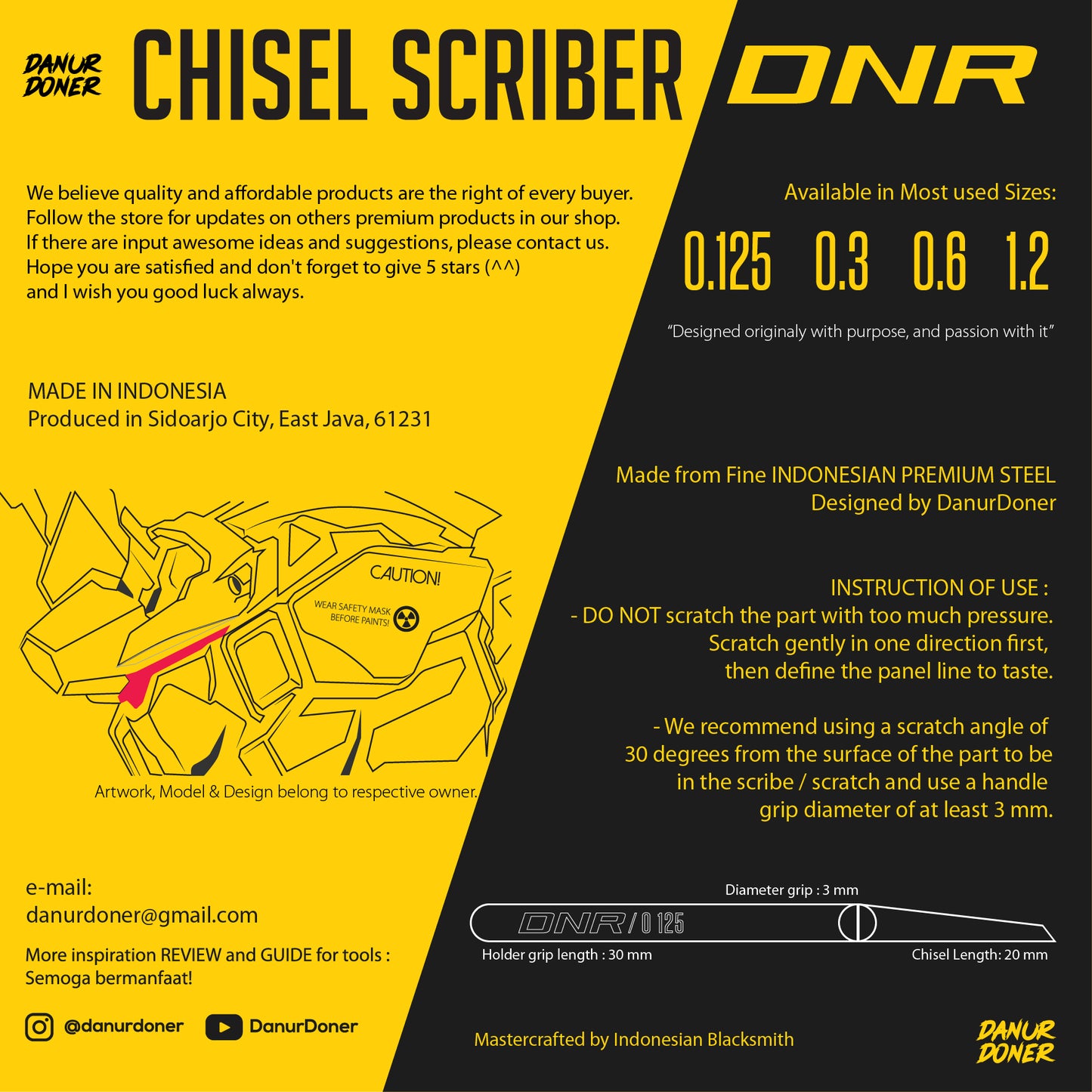 DNR - Premium Scribing Chisels