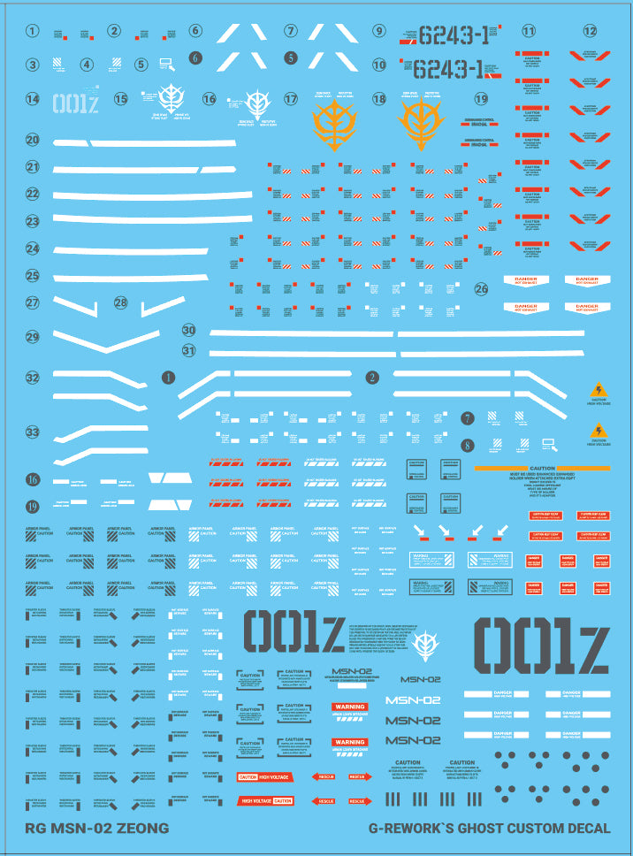 G-Rework - RG Zeong Waterslide Decals