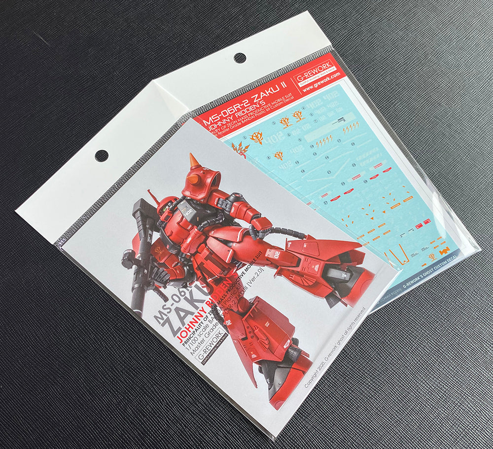 G-Rework - MG MS-06F/J Zaku II 2.0 (Johnny Ridden) Waterslide Decals